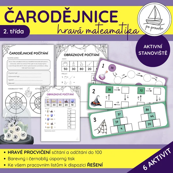 Čarodějnice | hravé počítání do 100 1