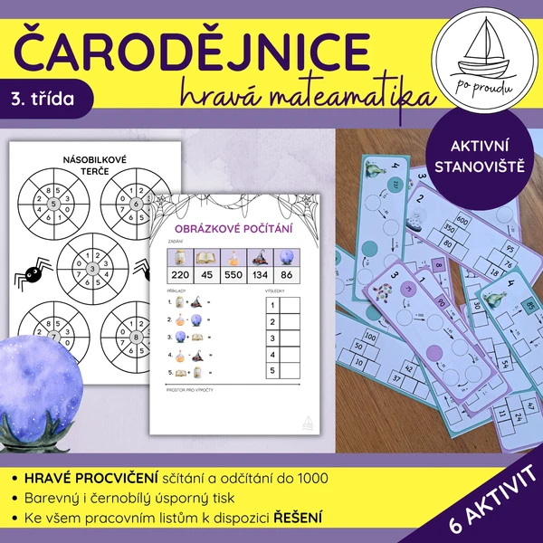 Čarodějnice | hravé počítání do 1000 1