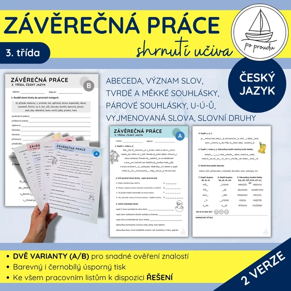 Závěrečná práce z českého jazyka | 3. třída 1
