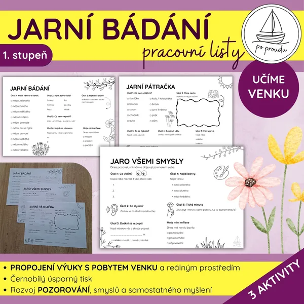 Jarní bádání | venkovní pracovní listy 1