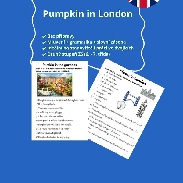 Pumpkin in London: procvičování přítomných časů 1