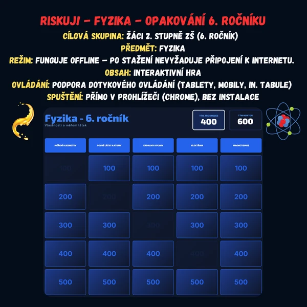Riskuj! - Fyzika - Opakování 6. ročníku 1