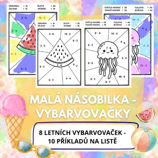Malá násobilka - vybarvovačky 1