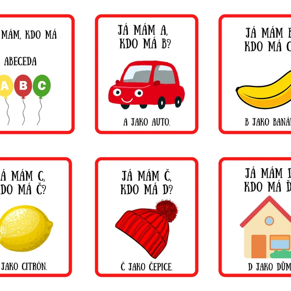 Hra Já mám, kdo má (Abeceda) 1