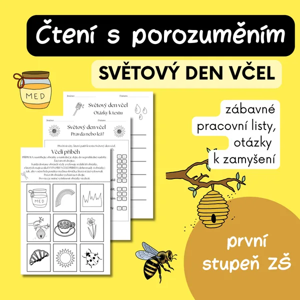 Čtení s porozuměním - Včely - Světový den včel 1