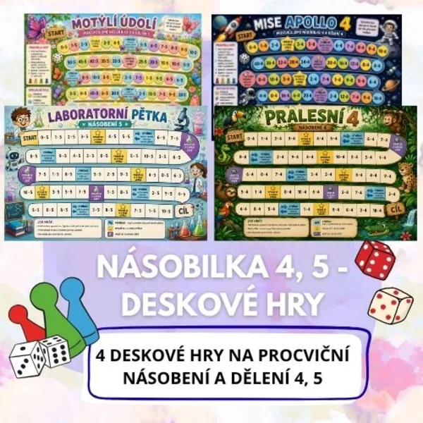 Násobilka 4, 5 - deskové hry 1