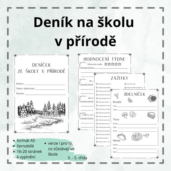 Deník na školu v přírodě 1