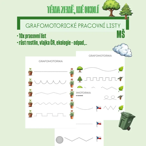 Grafomotorické pracovní listy 1