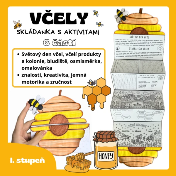 Včely - skládanka s aktivitami 1