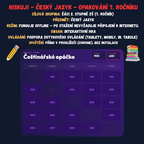 Riskuj! - Český jazyk - Opakování 7. ročníku 1