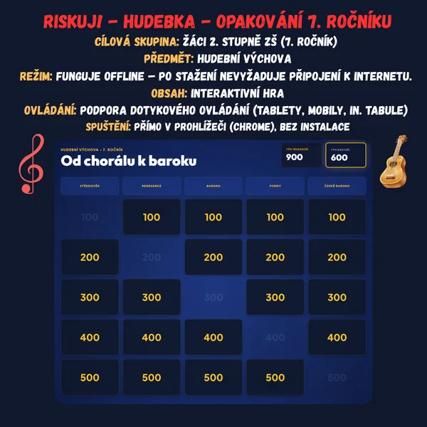 Riskuj! - Hudební výchova - Opakování 7. ročníku 1