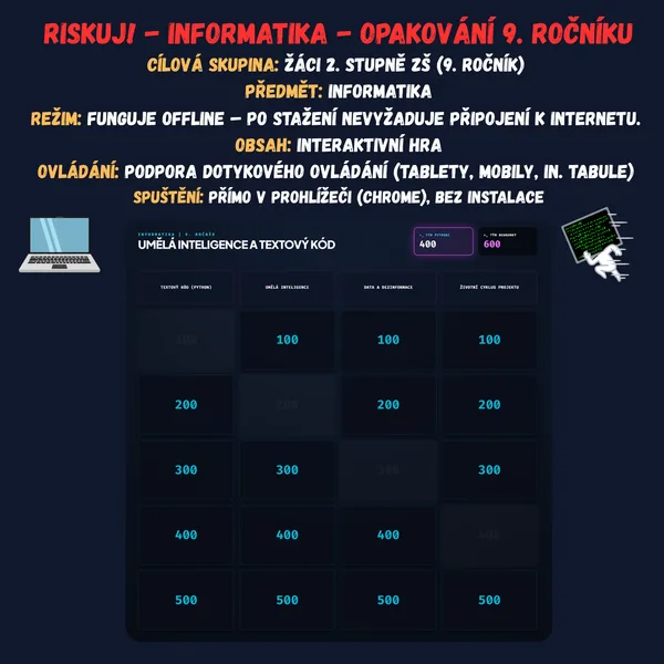 Riskuj! - Informatika - Opakování 9. ročníku 1
