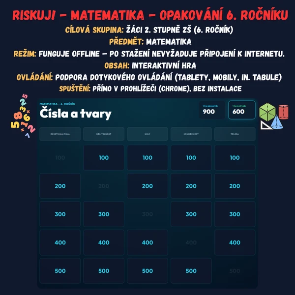 Riskuj! - Matematika - Opakování 6. ročníku 1