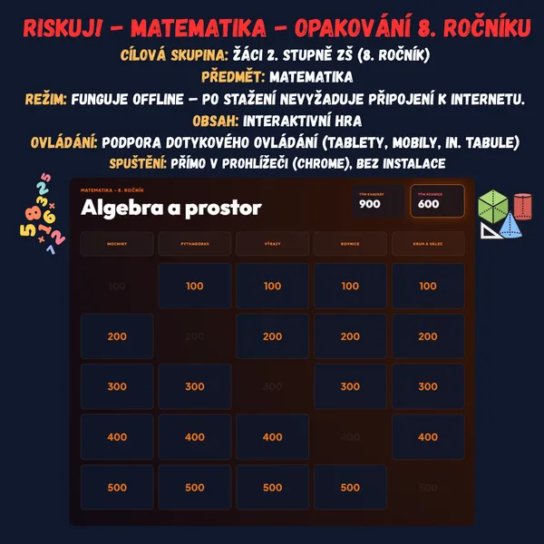 Riskuj! - Matematika - Opakování 8. ročníku 1