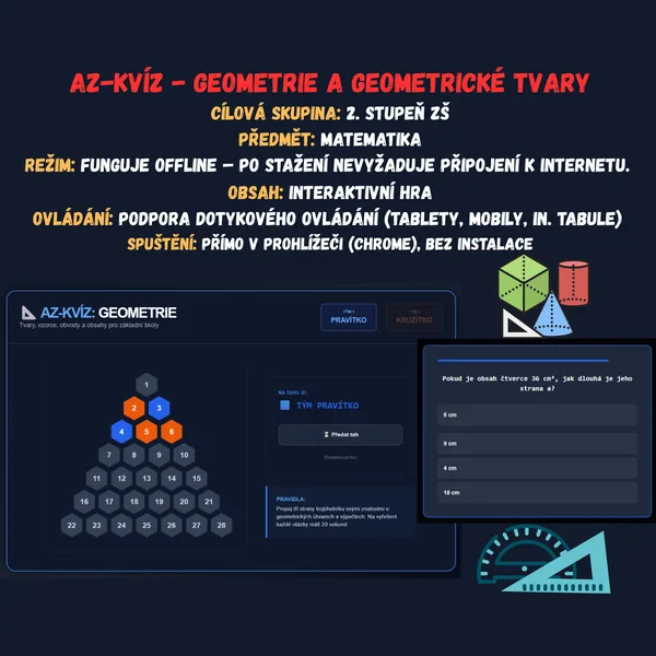 AZ-kvíz - Geometrie a geometrické tvary 1