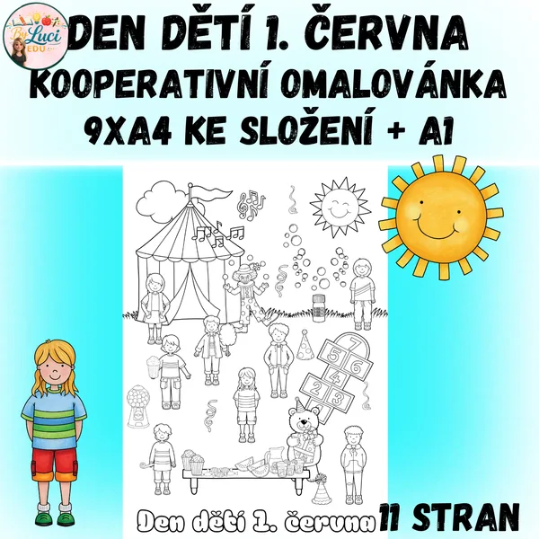 Kooperativní omalovánka ke Dni dětí 1. června 1