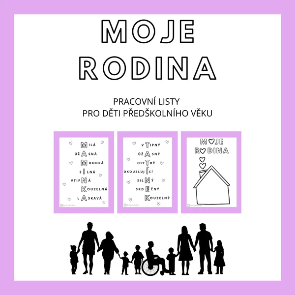 MOJE RODINA - PRACOVNÍ LISTY 1