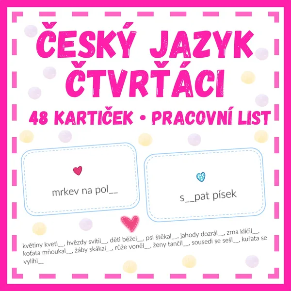 Český jazyk, čtvrťáci, opakování 1