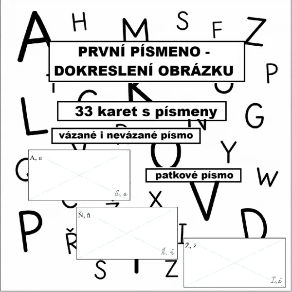 První písmeno ve slově - dokresli obrázek 1