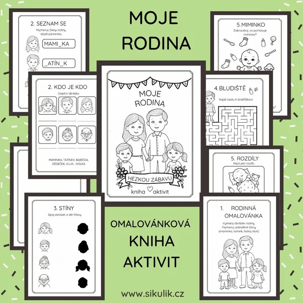 OMALOVÁNKOVÁ KNIHA AKTIVIT MOJE RODINA 1