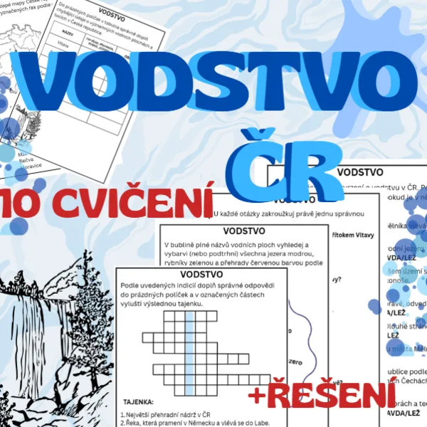 Vodstvo České republiky - soubor pracovních listů 1