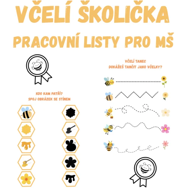 Včelí školička - pracovní listy pro MŠ 1