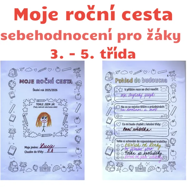 Moje roční cesta - sebehodnocení pro 3. - 5. třídu ZŠ 1