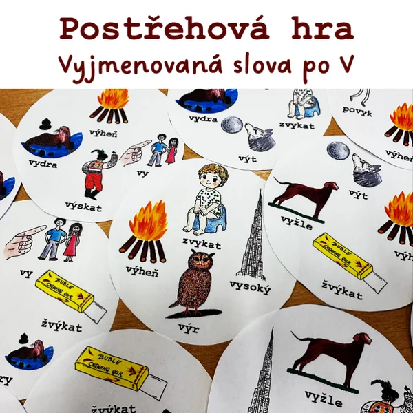 Postřehová hra - Vyjmenovaná slova po V 1