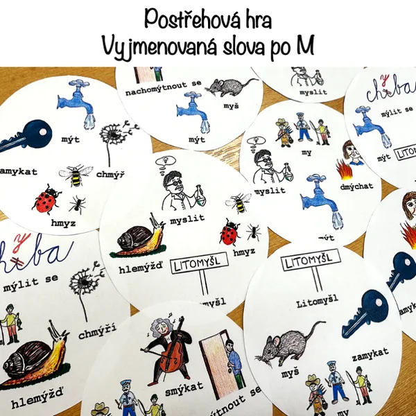 Postřehová hra - Vyjmenovaná slova po M 1