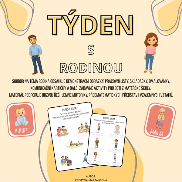 Týden s rodinou - Pracovní listy a aktivity pro děti v MŠ 1