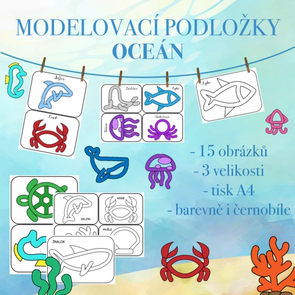 Modelovací podložky - Oceán 1