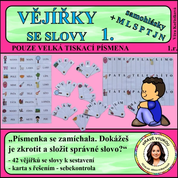 VĚJÍŘKY SE SLOVY 1 – VELKÁ PÍSMENA 1