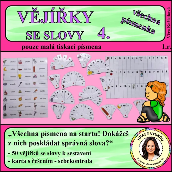 VĚJÍŘKY SE SLOVY 4 – malá písmena 1