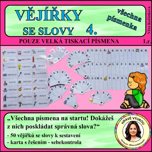 VĚJÍŘKY SE SLOVY 4 – VELKÁ PÍSMENKA 1