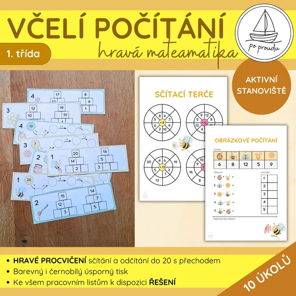 Včely | hravá matematika pro 1. třídu 1