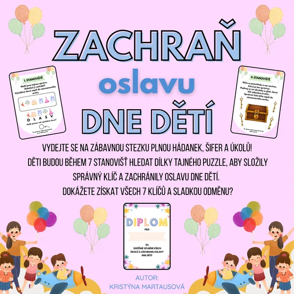 Zachraň oslavu Dne dětí! 🎈- Úniková hra pro ZŠ 1