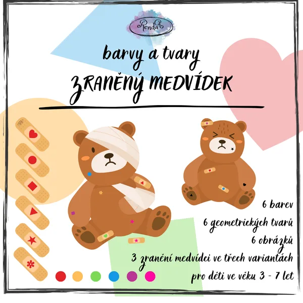 Barvy a tvary - Zraněný medvídek 1