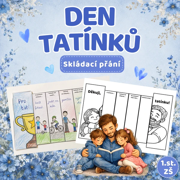 Den otců - skládací přání 1