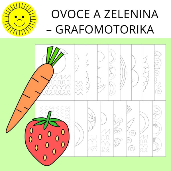 OVOCE A ZELENINA – GRAFOMOTORIKA 1