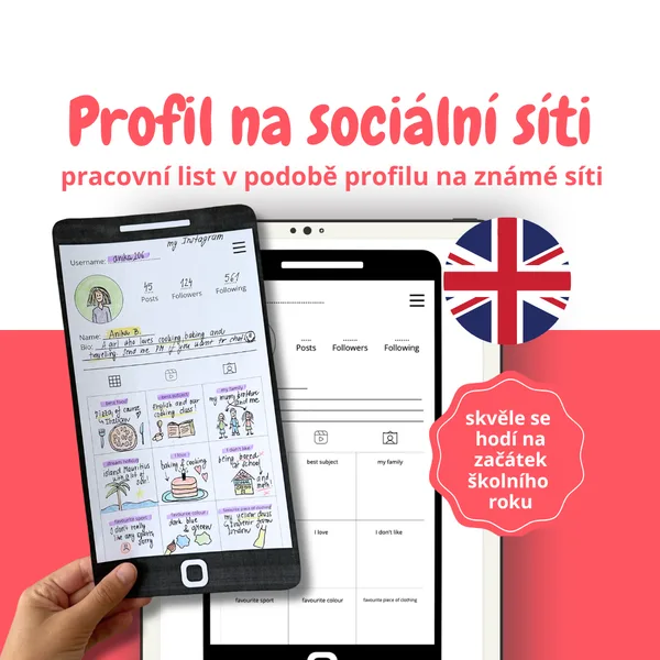 Profil na známé sociální síti (v angličtině) 1
