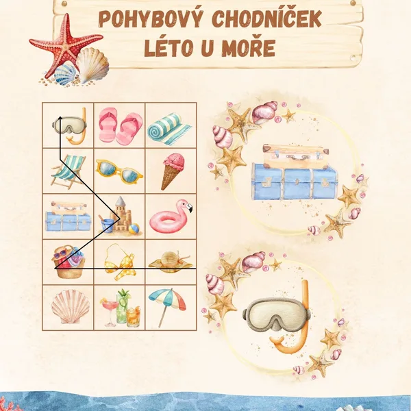 Leto u moře - pohybový chodníček 1