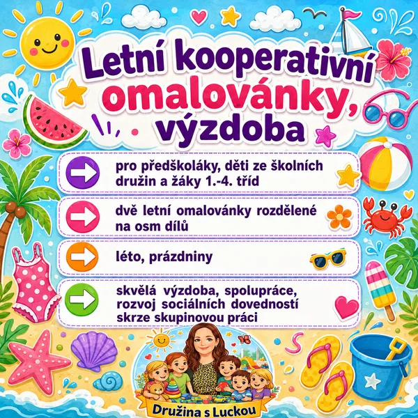 Léto, kooperativní plakátové omalovánky 1