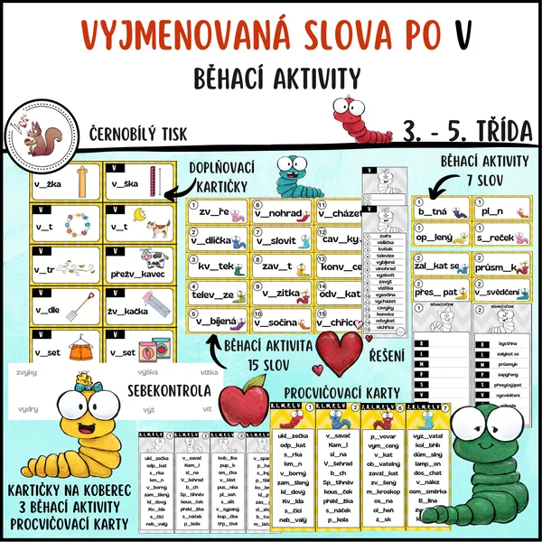 Vyjmenovaná slova po V - běhací učení 1