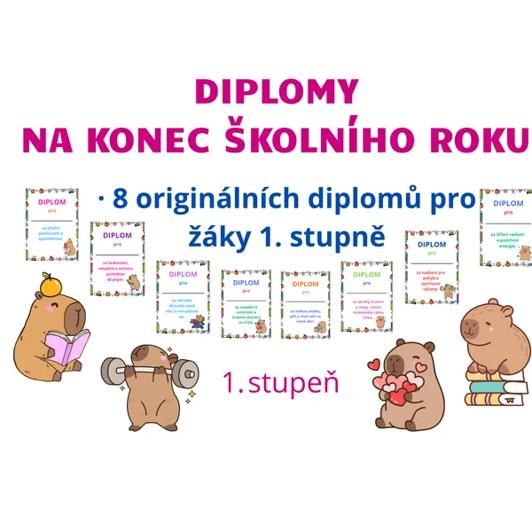 Diplomy na konec školního roku 1