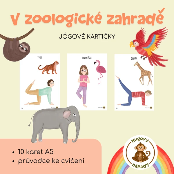 V zoologické zahradě - jógové kartičky 1