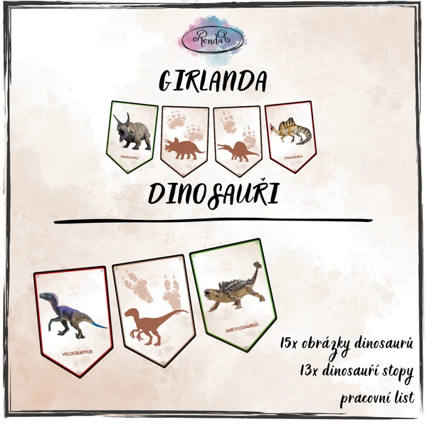 Girlanda - Dinosauři 1