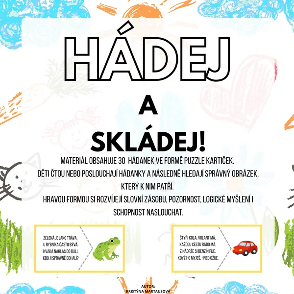 Hádej a skládej! - 30 rýmovaných hádanek pro děti 🧩 1