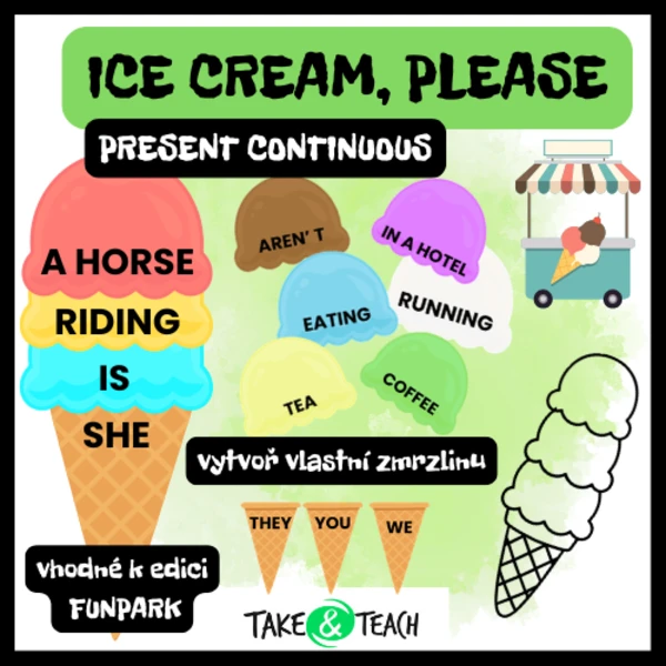 PRESENT CONTINUOUS - ICE CREAM, PLEASE, SUMMER HOLIDAY 1
