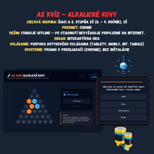 Az kvíz - Alkalické kovy 1