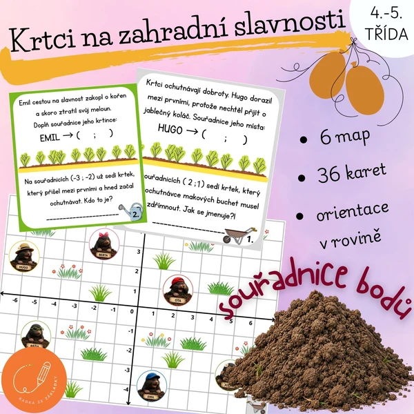 Krtci na zahradní slavnosti – souřadnice bodů 1